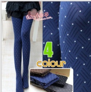 European and American fashion sexy stockings inclined stripe points velvet leggings tights socks