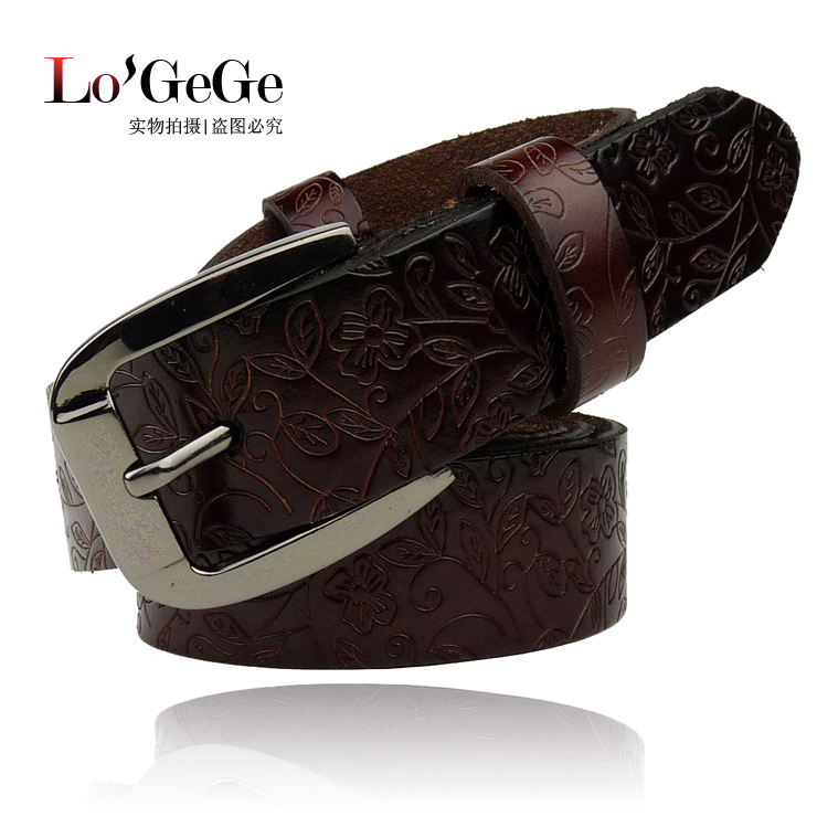 European version of the 0558 all-match strap female women's strap genuine leather vintage sculpture print .