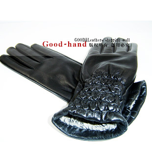 European version of the hot-selling top suede senior genuine leather gloves 2396 black Free Shipping