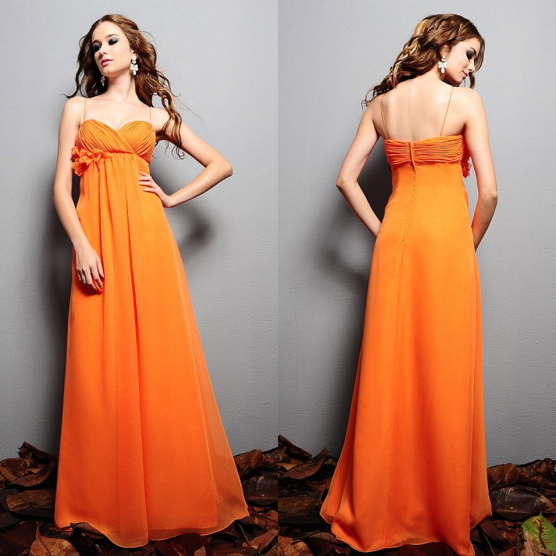 Evening dress double-shoulder spaghetti strap long design formal dress chiffon formal dress he65