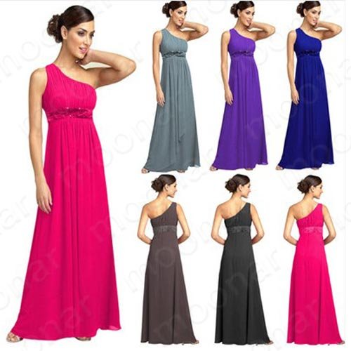 Evening Party Prom Gowns Ball Cocktail One off Shoulder Dresses LF017 free shipping