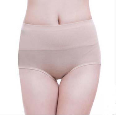 Everyday Lady Solid High-Waist Briefs Modal Cotton Shitsuke Abdomen Color Randomly Panties Soft Unerwear 10 PCS