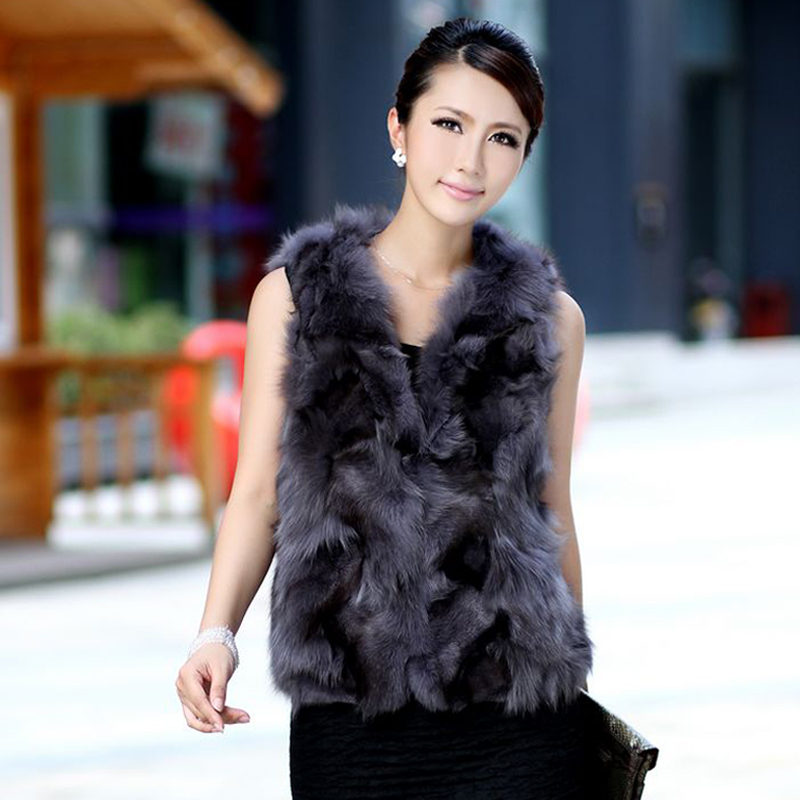 Excellent qld2012 women's fox fur fox fur vest