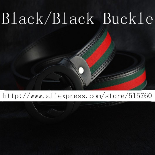 Excellent Quality!Delicate Black Alloy Letters Buckle Men And Women Black Belts & Women's Genuine Leather Belt,Drop Shipping!