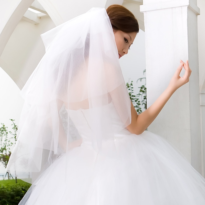 Exempt postage 2012 double wedding veil the bridal veil with comb lace promotion price wholesale/retail