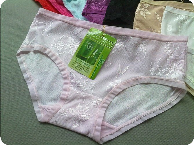 Experience embroidered the body ladies underwear bamboo fiber antibacterial effect will be breathing female underwear