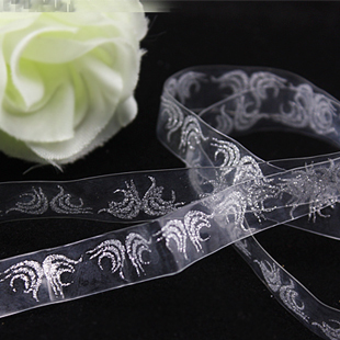 Exquisite brief silver elegant decorative pattern powder bride dress transparent shoulder strap invisible tape