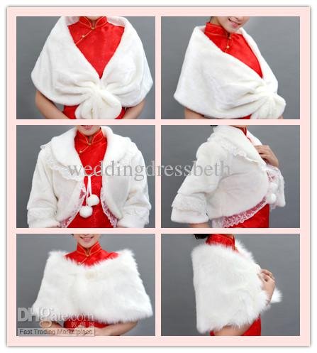 Exquisite Designer Winter White Bridal Wedding Wraps Shawls Wedding Cappa Jackets