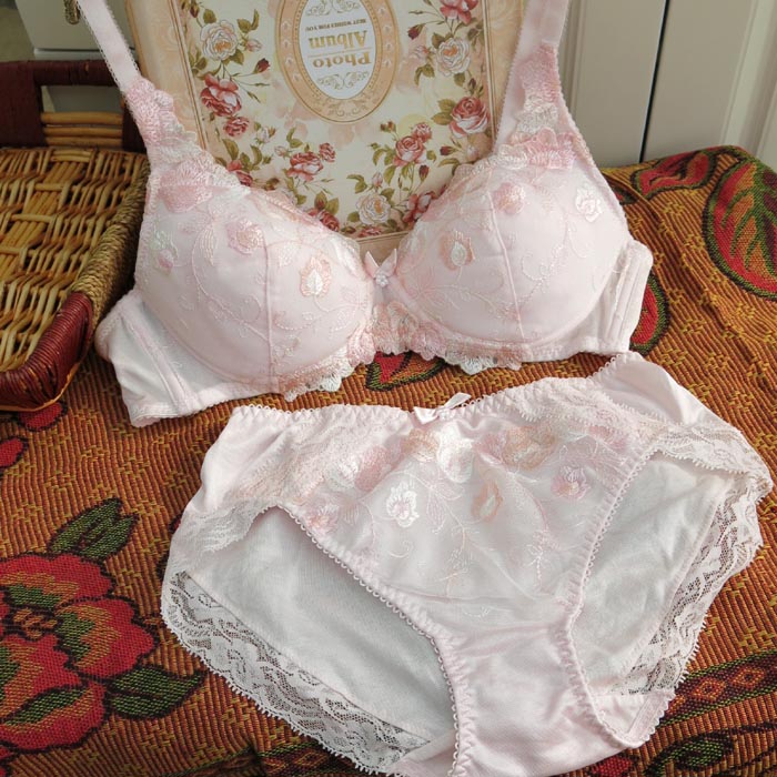 Exquisite embroidered comfortable underwear bra set