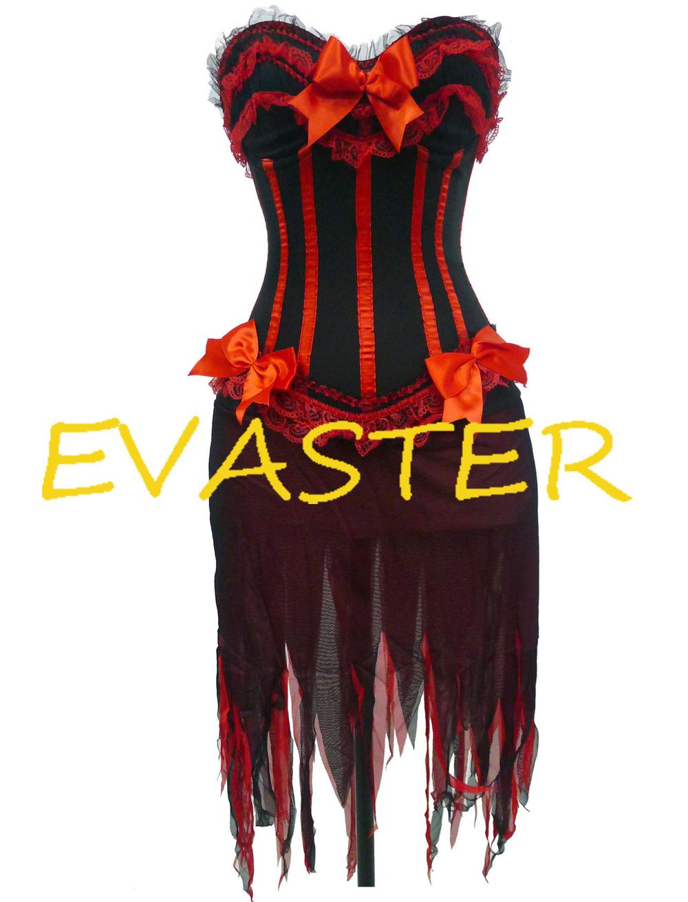 Exquisite Lovely Adorable 2 PC sexy burlesque costumes dress corsets