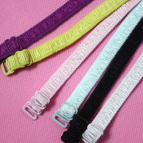 Exquisite pleated small laciness multicolour elastic bra shoulder strap double shoulder strap