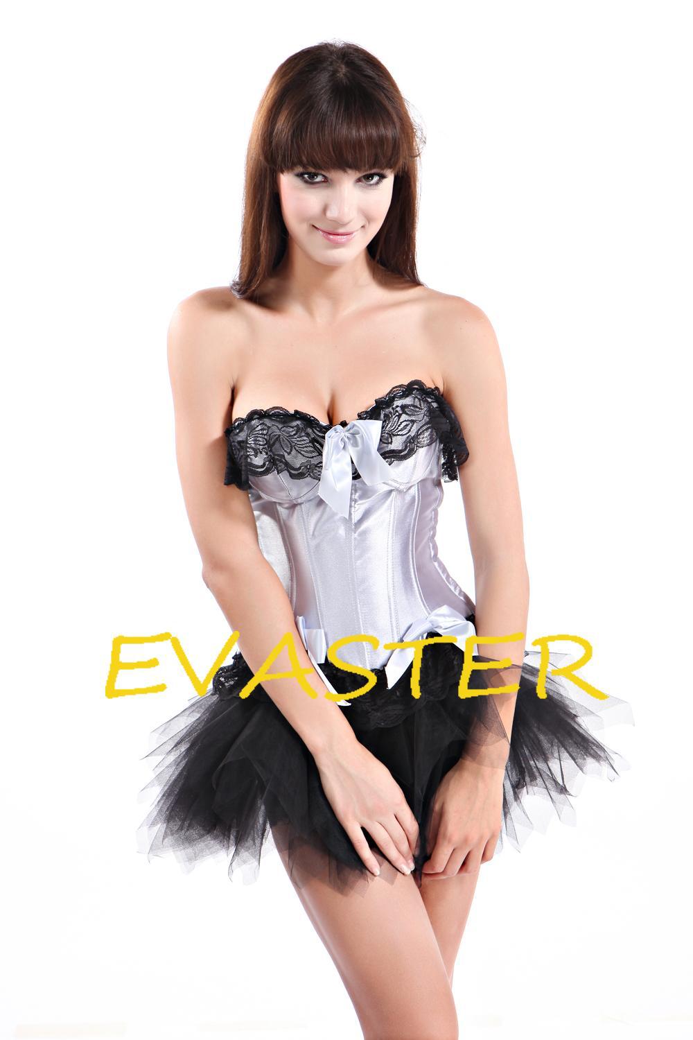 Exquisite Silver Seductress Burlesque woman sexy shaper corset