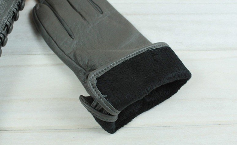 Extended cold women leather cotton gloves pure the ginned cotton gloves female models sheepskin cotton gloves