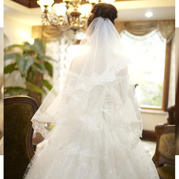 Exteravagant bridal veil elegant laciness veil fashion gorgeous laciness veil Free Shipping