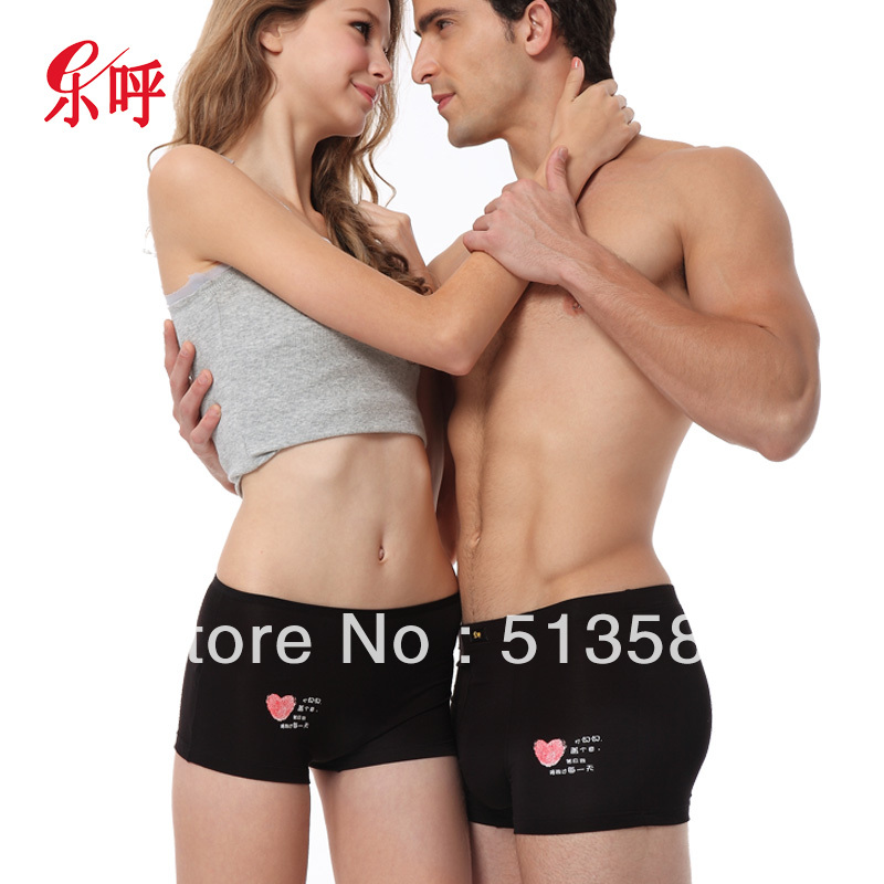f ree shipping 2013 new style Cartoon black modal panties underwear popular lovers birthday gift
