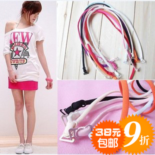 F029 candy color all-match halter-neck shoulder strap underwear belt bra shoulder strap 3g