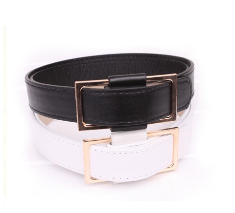 F04106-10 Fashion All-match Brief Slide fastener PU leather Waistband Belt Thin Skinny Girdle (no Pin) For Lady Woman+Freeship