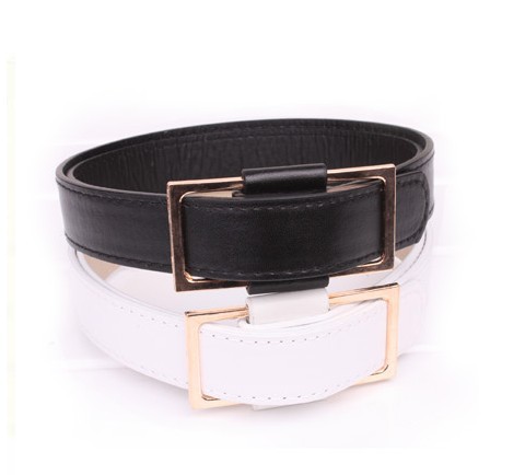 F04106 Fashion All-match Brief Slide fastener PU leather Waistband Belt Thin Skinny Girdle (no Pin) For Lady Woman+Free shipping