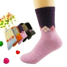 F04112-5 Assorted color Wool Socks warm in winter thickened Women Cashmere Rabbit hair Media corta sock + Freeship