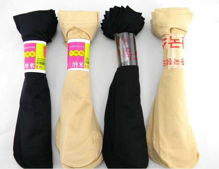 F04393-10 10 Pairs Sexy Middle Short Socks Silk Stockings  for Women Ladies+free shipping