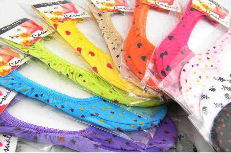 F04405-5 Hot Sale 5 Pairs Lovely Colorful Casual Cotton Boat Socks for Women Ladies