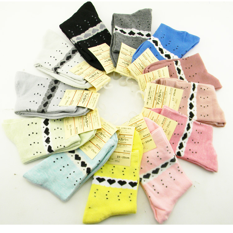 F04406-5 Hot Sale 5 Pairs Sweet Cute Warm Winter Cotton Socks for Women Ladies