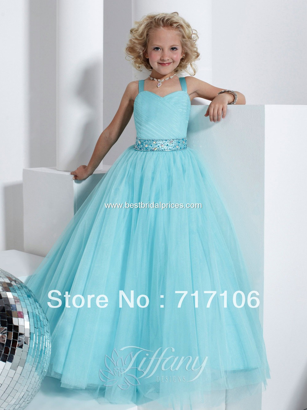 F12 Free Shipping Fashion New Beaded Organza Lovely Pageant Girl's Party Princess Flower Girl Dresses Gowns