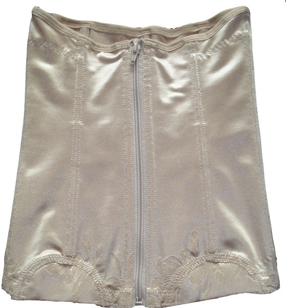 Fabric breathable zipper style abdomen drawing belt body shaping cummerbund belt clip ultra long