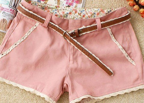 Fabrics and other style Korean style basic pants type straight tube type long pants shorts waist waist belt is a belt is there