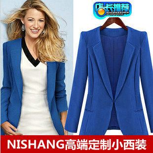 Factory direct supply !!2012 women's suit women's fashion autumn no button plus size suit outerwear slim blazer  leisure suit