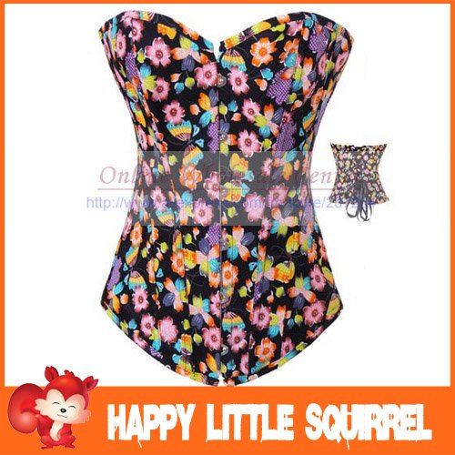 Factory Dropship Free Ship Sex Corselet Latest Butterfly Flower Fancy Hot Lady Sexy Corset lingerie Wholesale Discount
