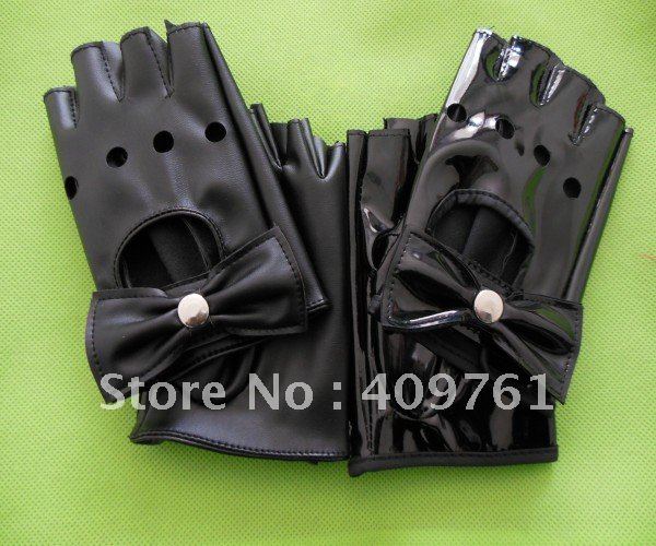 Factory offer the new style half-finger  leather glove for lady,half-finger leather gloves, best price and offer OEM service