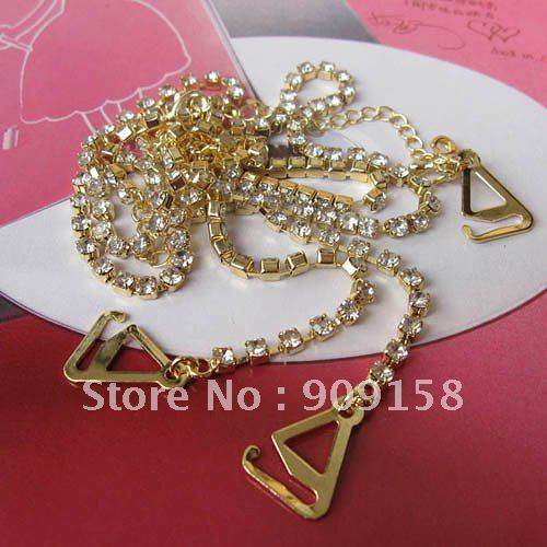 Factory Outlet Price 6Sets Crystal 1ROW Adjustable Bra Straps Metal Diamant BS001