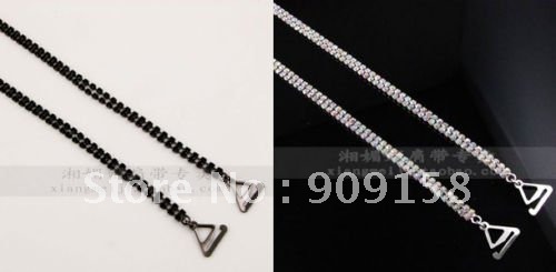 Factory Outlet Price Free Shipping 6Sets Crystal 2ROW Adjustable Bra Straps Metal Diamante BS002
