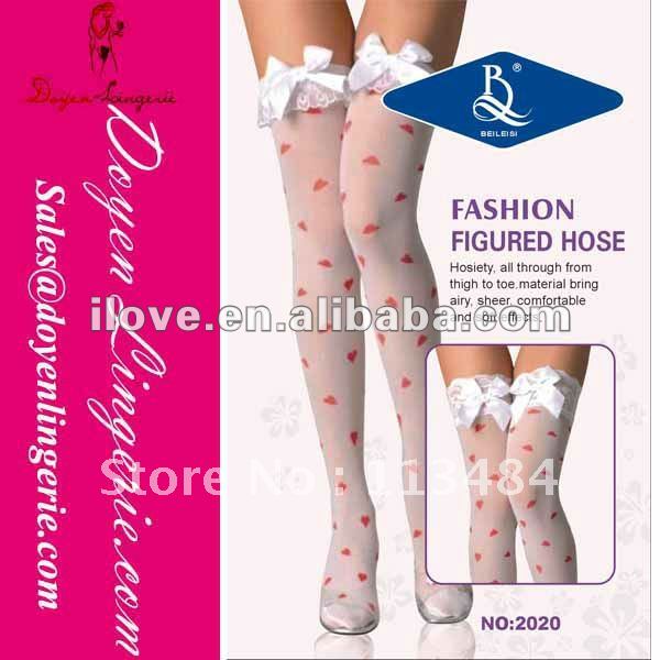 Factory Price!Fashion Compression Christmas Stocking With Satin Bow ST2020