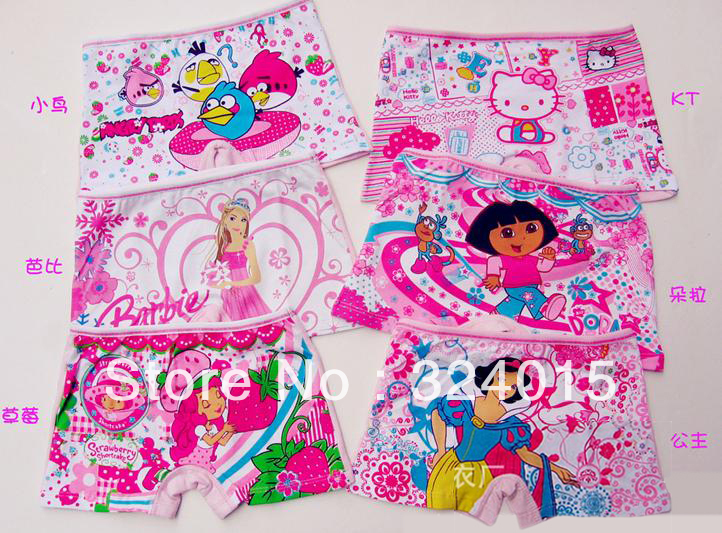 Factory's price 6pcs/lot cartoon pattern 100% cotton boy underwear ,child briefs & boxer ,girl's shorts, lowest price!
