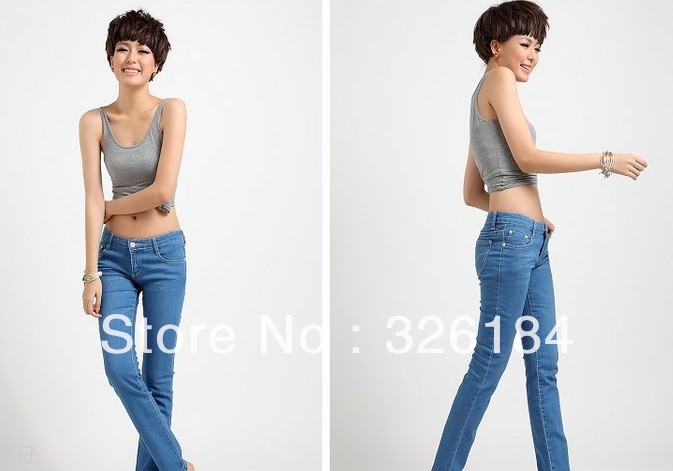 Factory wholesale IFLY 0186C sexy female Mid Waist harem Jeans skinny trousers for Women lady Fashion Long PANTS Jeans