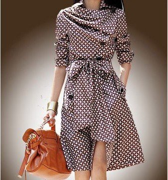 Fahison Women's Newest Autumn Trench Coat Plus size Turn Down Collar Out Wear Overcoat Outdoor Wearing Clothing  WC1212