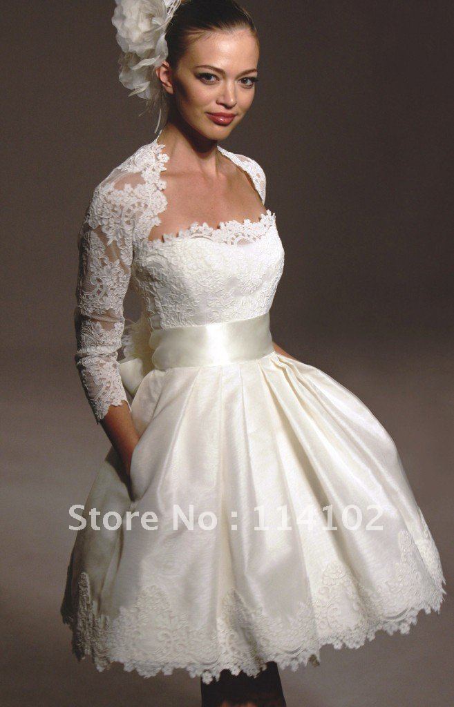 Fall Beautiful Romantic Lace Wraps Shawls White Wedding Accessories Long Sleeve WomanJackets CD9617