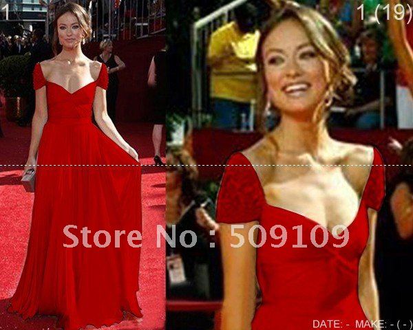 Famous Designer Red carpet Oscar Celebrity Dresses Sheath/Column Floor length Off-the-shoulder Chiffon Prom Dresses