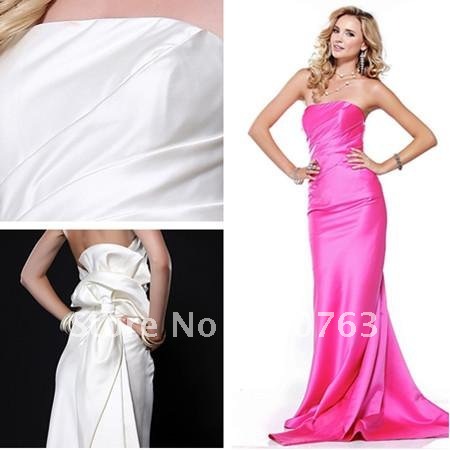 Fancy Newly Designed Satin Bow at the Back  one shoulder Mermaid Prom Dresses 2012