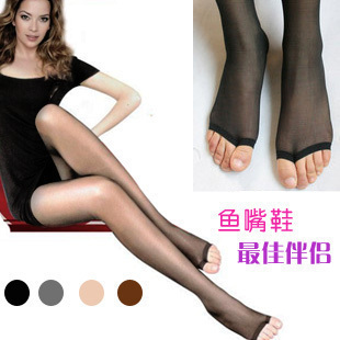 far east legs Core-spun Yarn open toe socks open toe socks female stockings pantyhose stockings