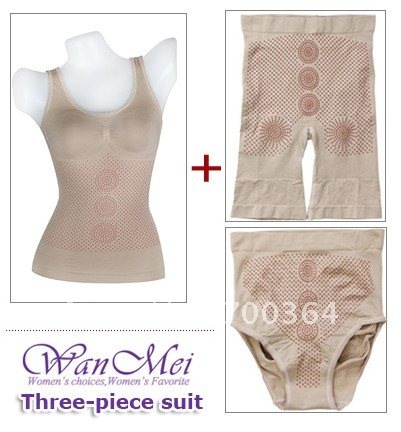 Far-infrared Rays Vest Slimming Shape Wear Seamless Underwear Set
