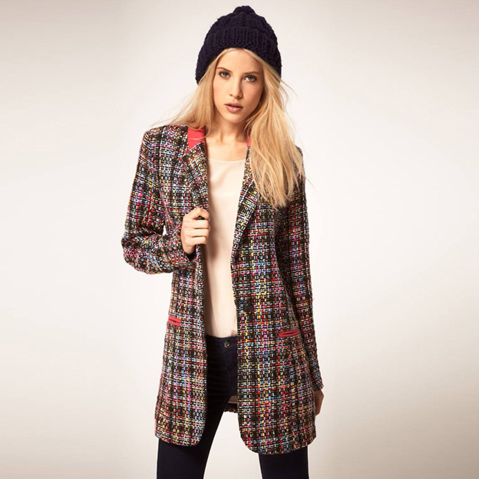 Fashion 2012 autumn and winter women multicolour wick overcoat trench outerwear,warm soft stylish,free shipping