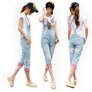 Fashion 2012 Casual Suspender Jeans Wear