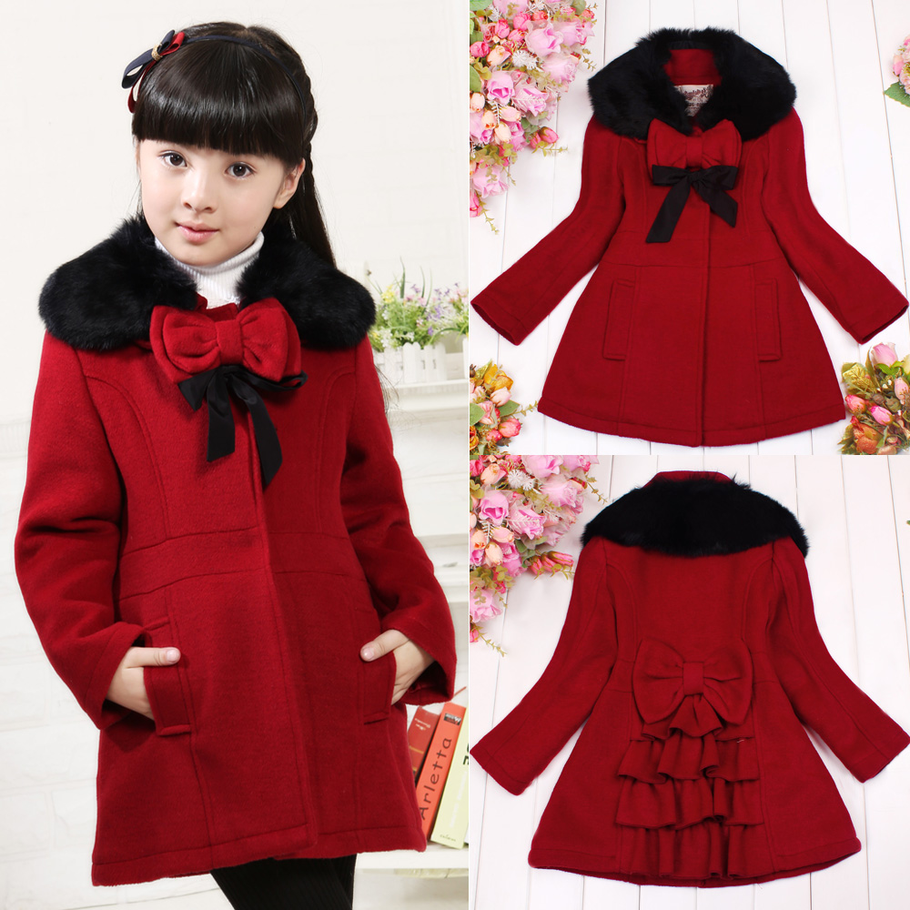 Fashion 2012 female clothing wool cotton-padded wool coat fur collar trench outerwear