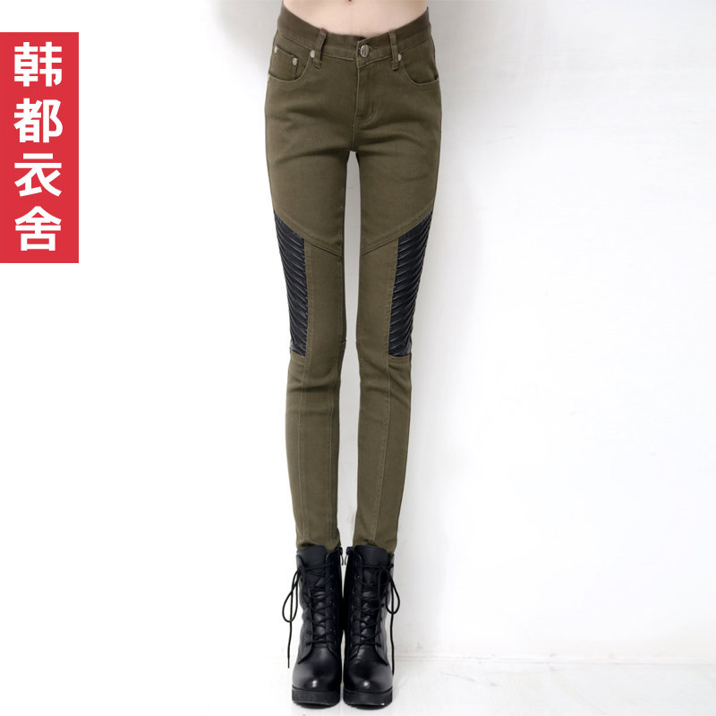 FASHION 2012 pure colorant match skinny pants slim jeans female do1253 Free shipping
