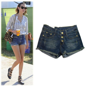 Fashion 2012 short jeans loose low-waist dark color single-shorts flash female jeans shorts