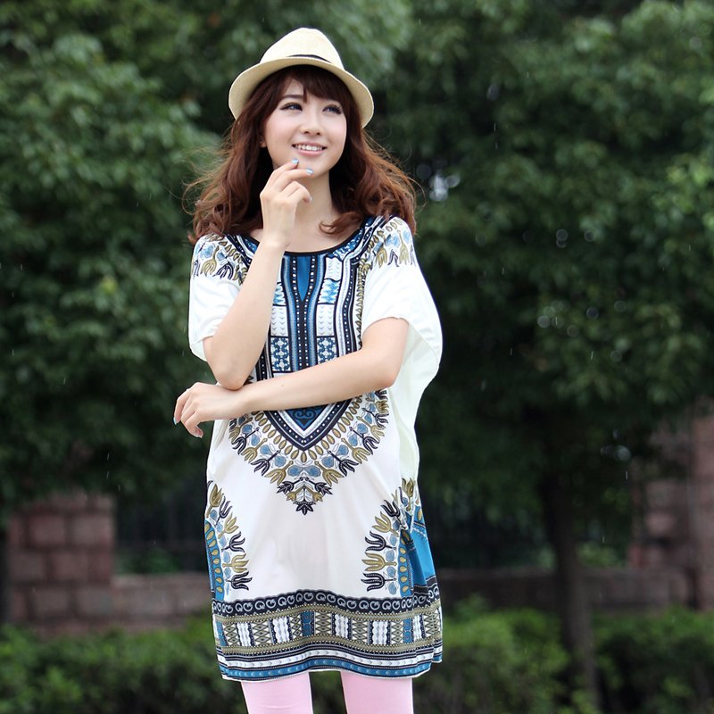 Fashion 2012 summer maternity clothing vintage o-neck long design t-shirt