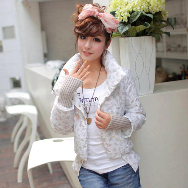 Fashion 2012 Women cotton-padded jacket small wadded jacket gentlewomen small cotton-padded jacket outerwear
